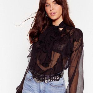 NWT Nasty Gal Sheer blouse